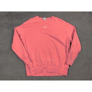 Nike Sweater Adult Mens Medium Pink White Embroidered Center Swoosh Logo